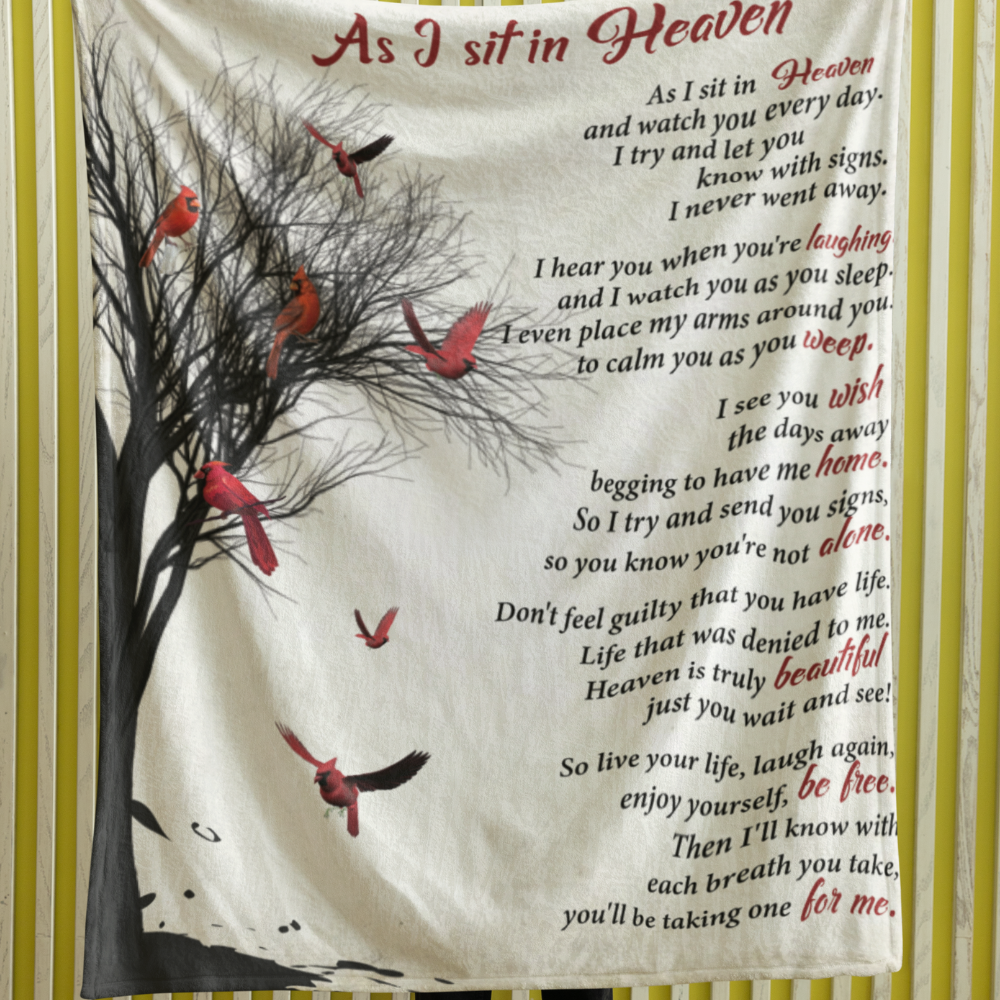 (TOP SELLER ๐ฅ) As I Sit In Heaven Memorial Blanket