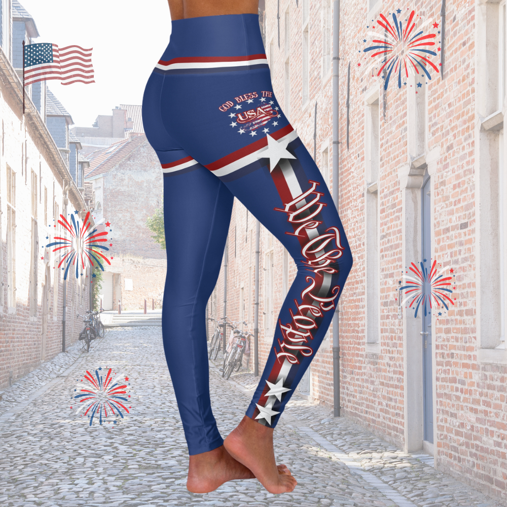 (TOP SELLER π₯) God Bless the USA Leggings