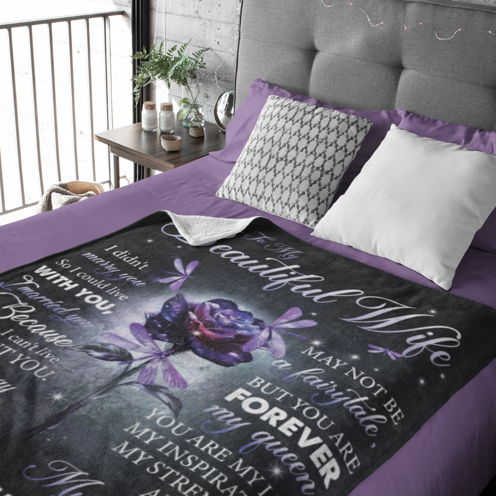 (TOP SELLER π₯) To My Beautiful Wife Blanket | Love You With All My Heart | Gift for Soulmate