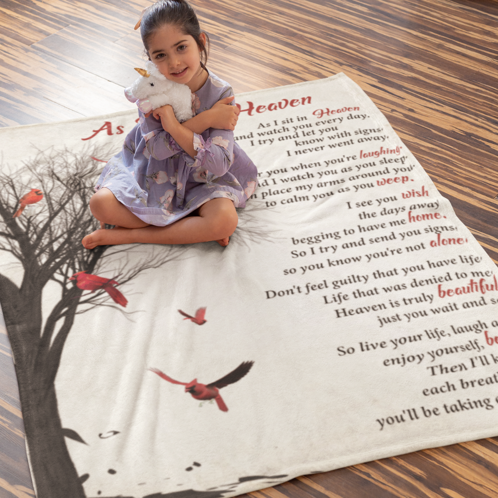 (TOP SELLER ๐ฅ) As I Sit In Heaven Memorial Blanket