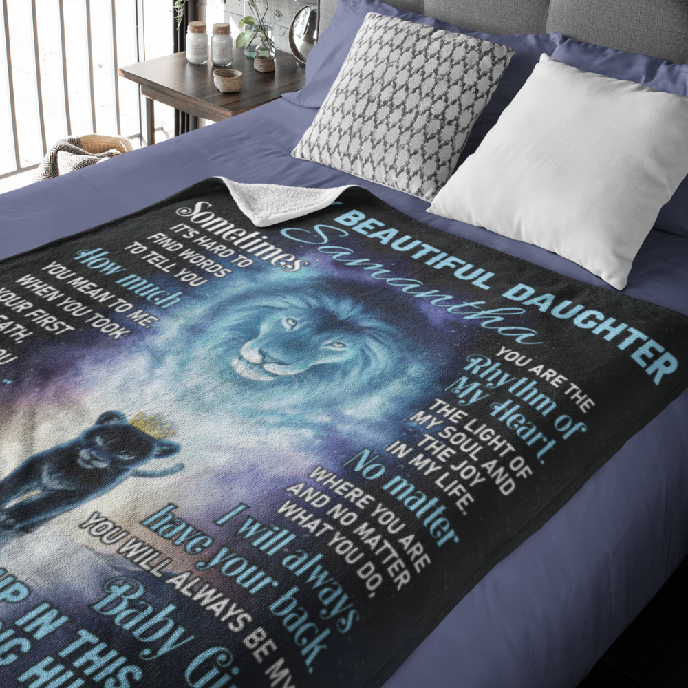 (TOP SELLER 🔥) Personalized Daughter Blanket | Love Dad