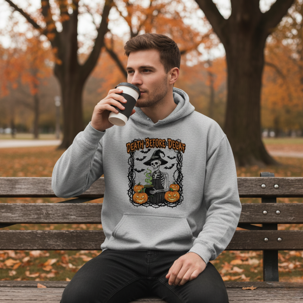 Death Before Decaf Skeleton Barista Shirt