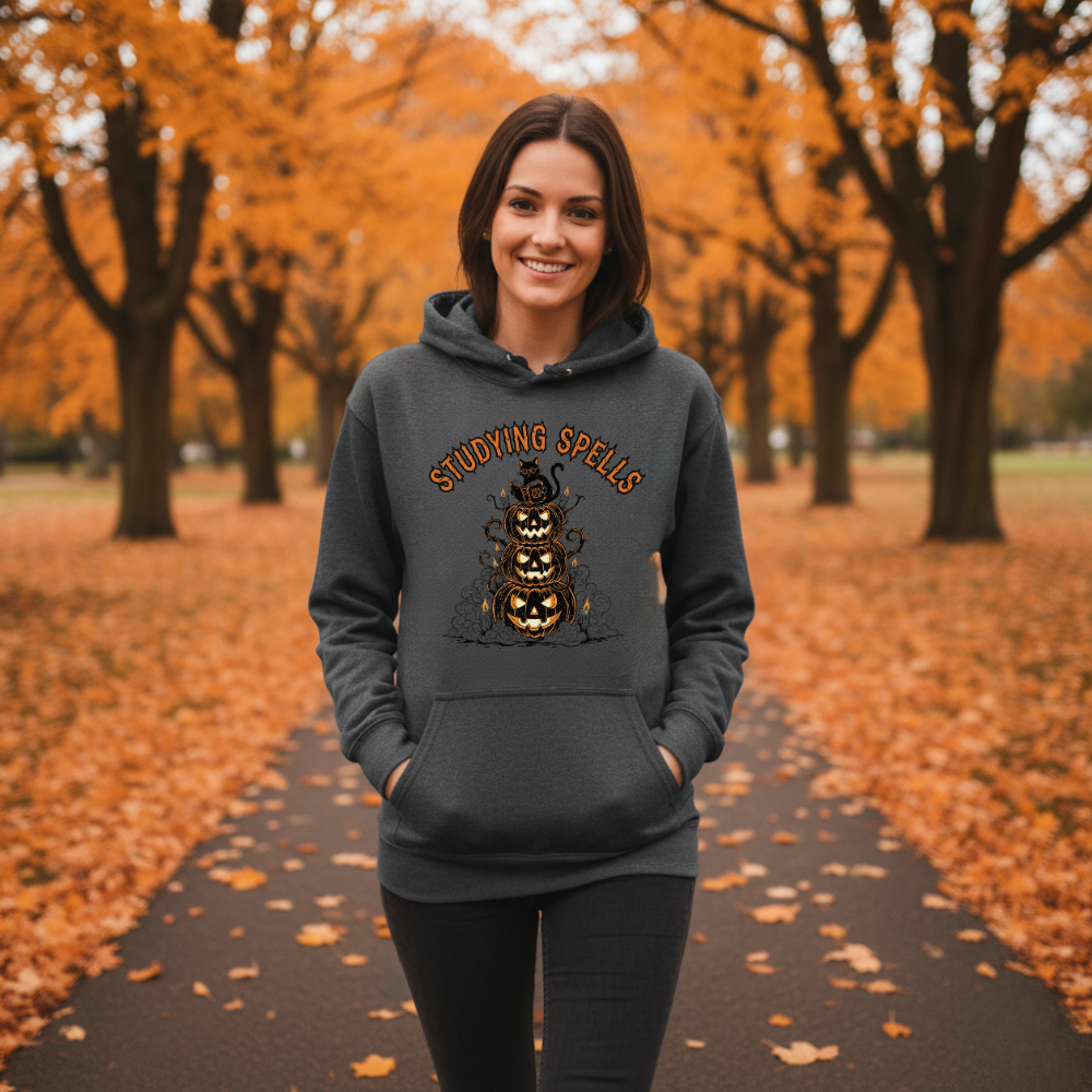 Studying Spells Pumpkin Stack Shirt