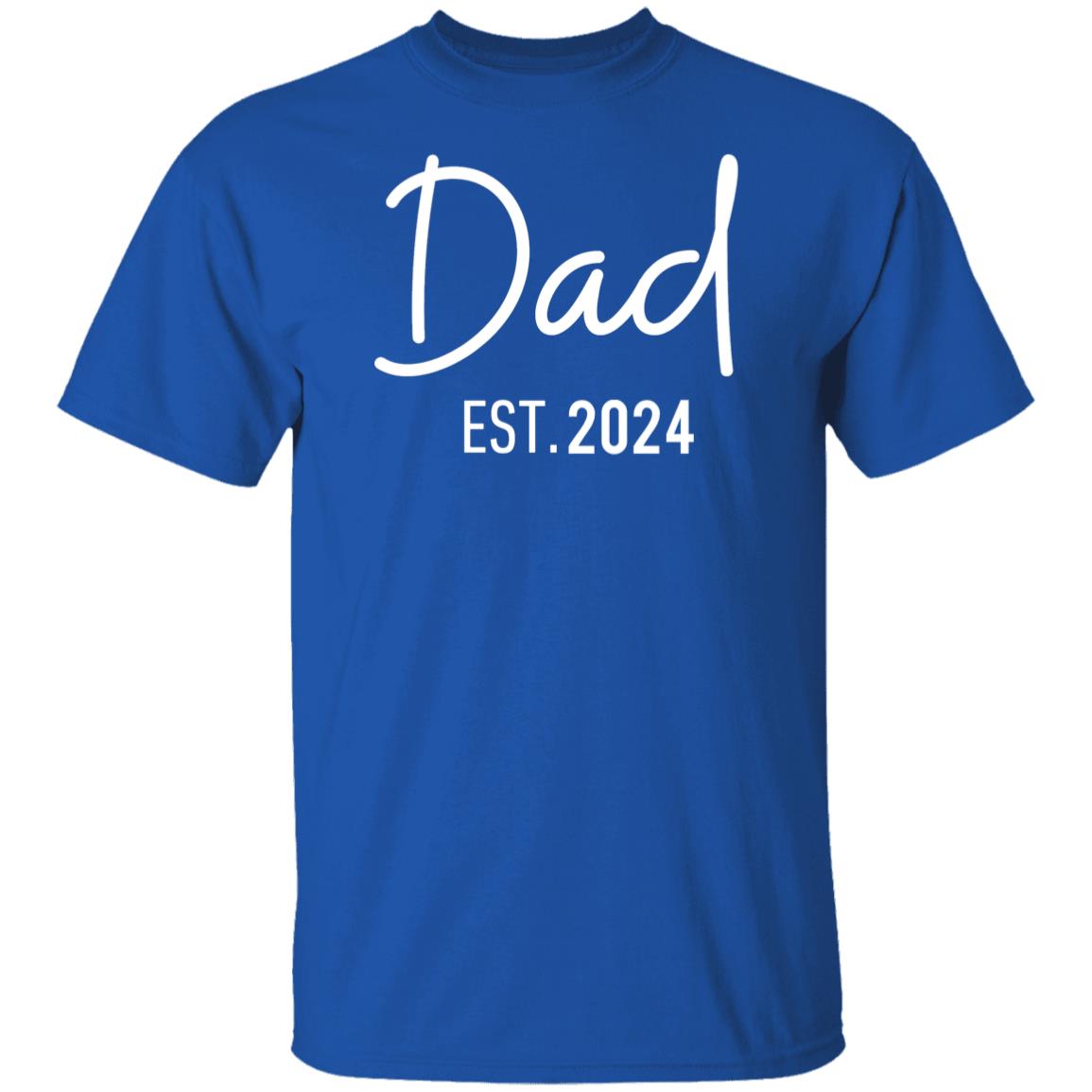 (TOP SELLER ๐ฅ) Dad Est. (Year) T-Shirt (White Design)