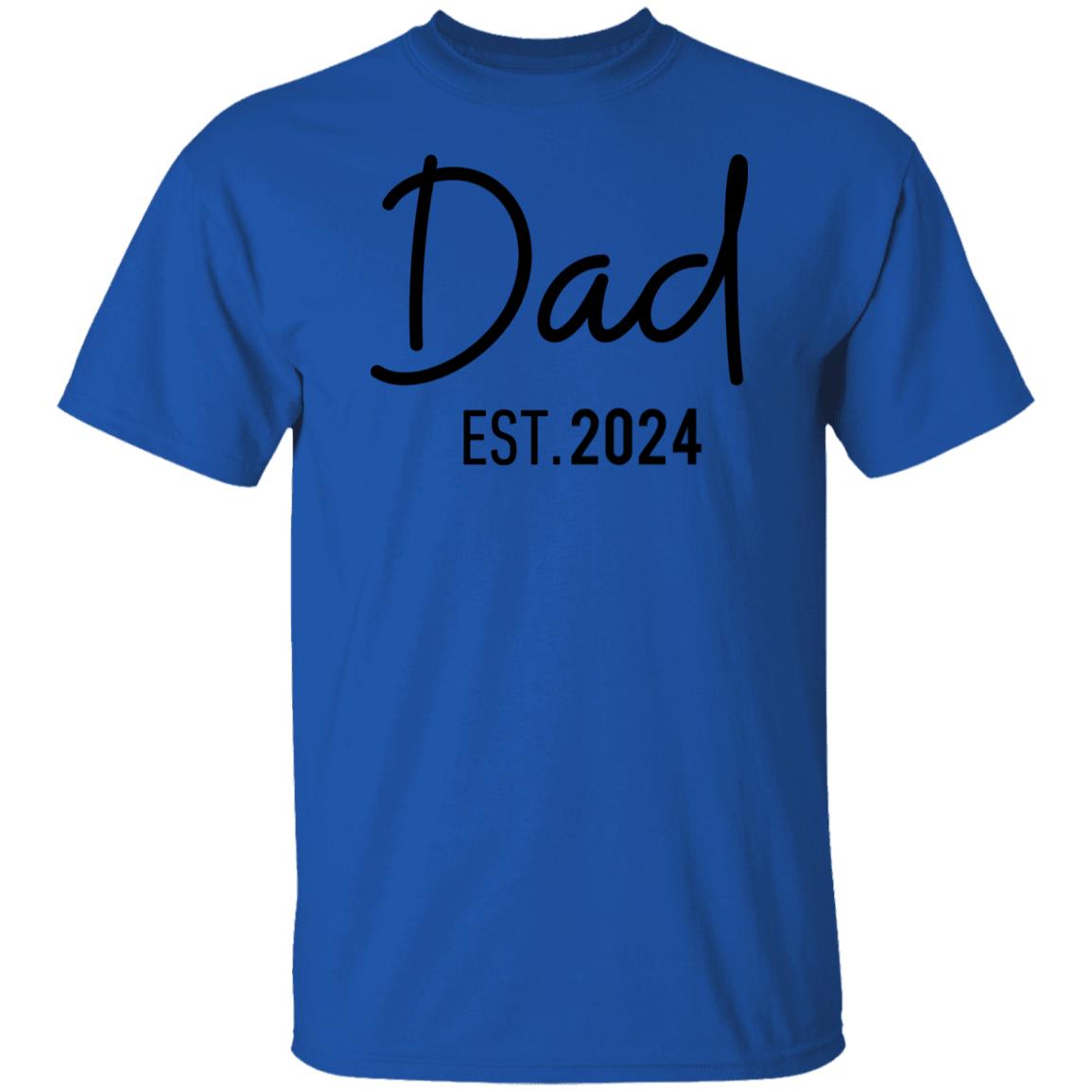 (TOP SELLER ๐ฅ) Dad Est. (Year) T-Shirt - Black Design