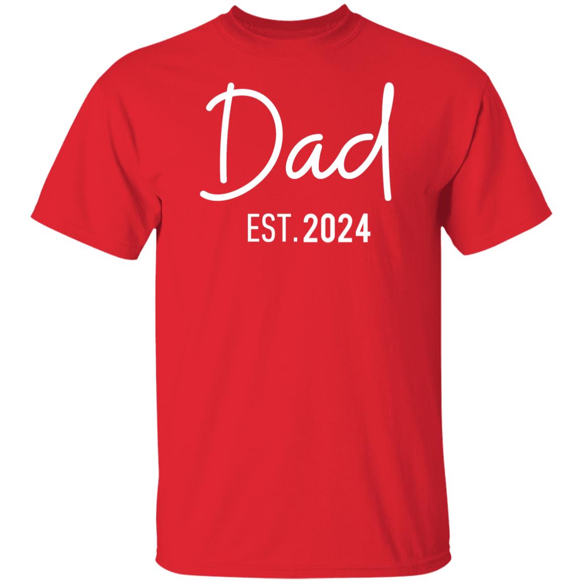 (TOP SELLER ๐ฅ) Dad Est. (Year) T-Shirt (White Design)