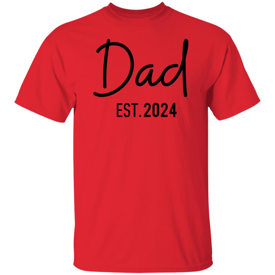 (TOP SELLER ๐ฅ) Dad Est. (Year) T-Shirt - Black Design