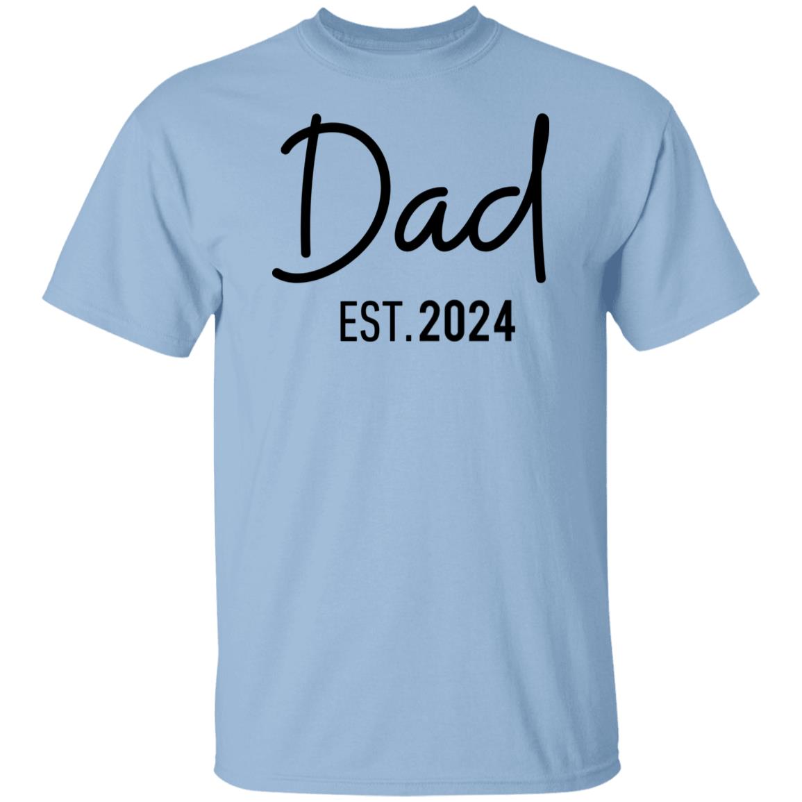 (TOP SELLER ๐ฅ) Dad Est. (Year) T-Shirt - Black Design