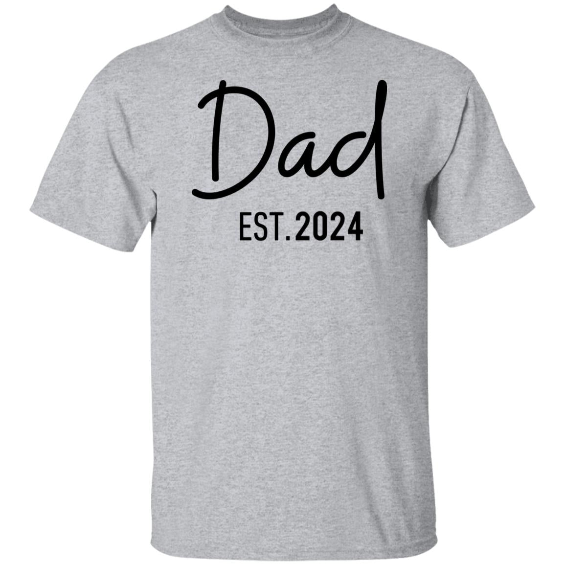 (TOP SELLER ๐ฅ) Dad Est. (Year) T-Shirt - Black Design