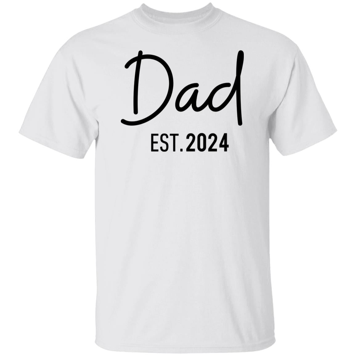 (TOP SELLER ๐ฅ) Dad Est. (Year) T-Shirt - Black Design