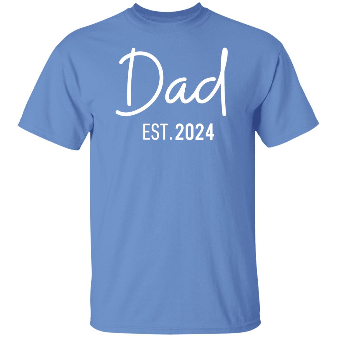 (TOP SELLER ๐ฅ) Dad Est. (Year) T-Shirt (White Design)