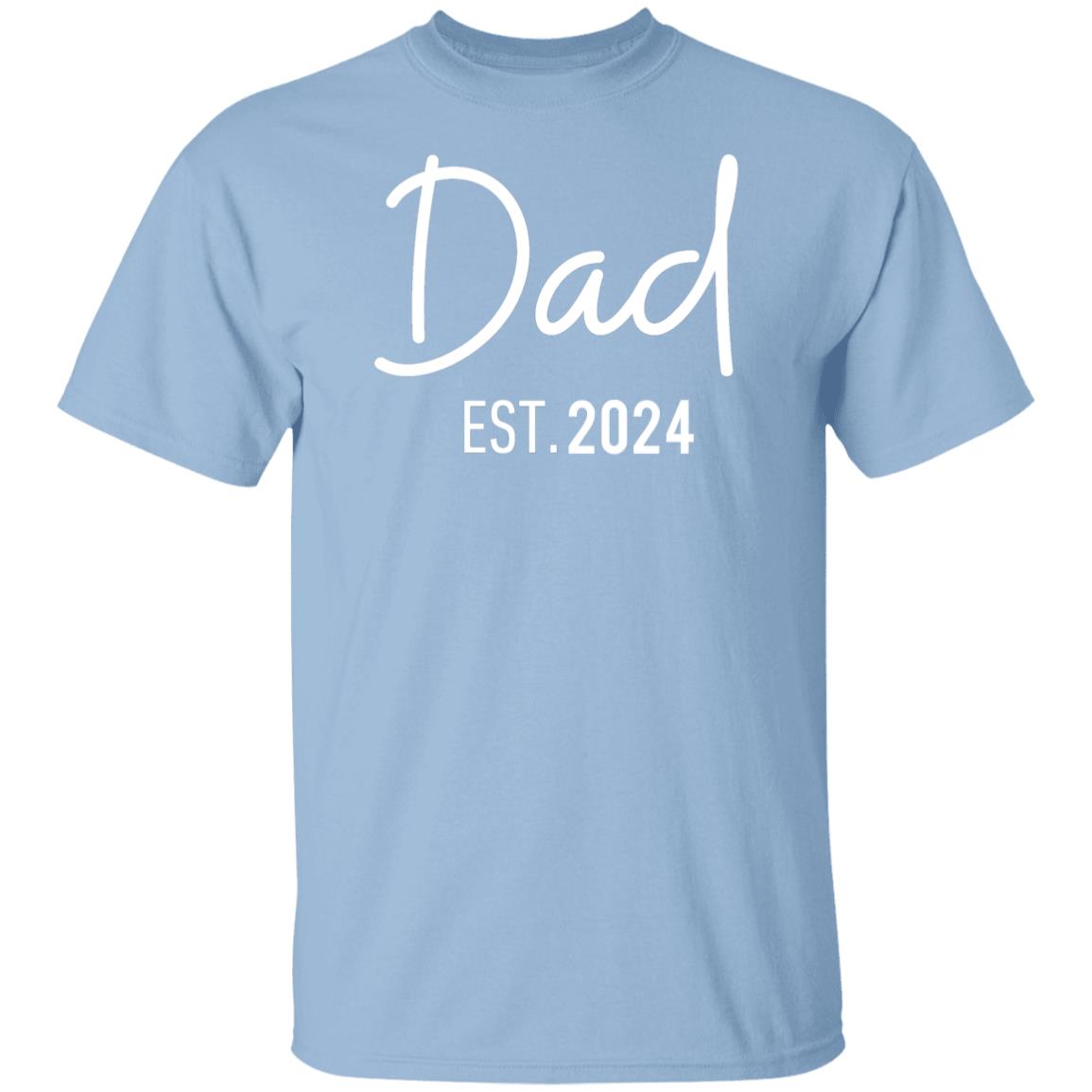 (TOP SELLER ๐ฅ) Dad Est. (Year) T-Shirt (White Design)