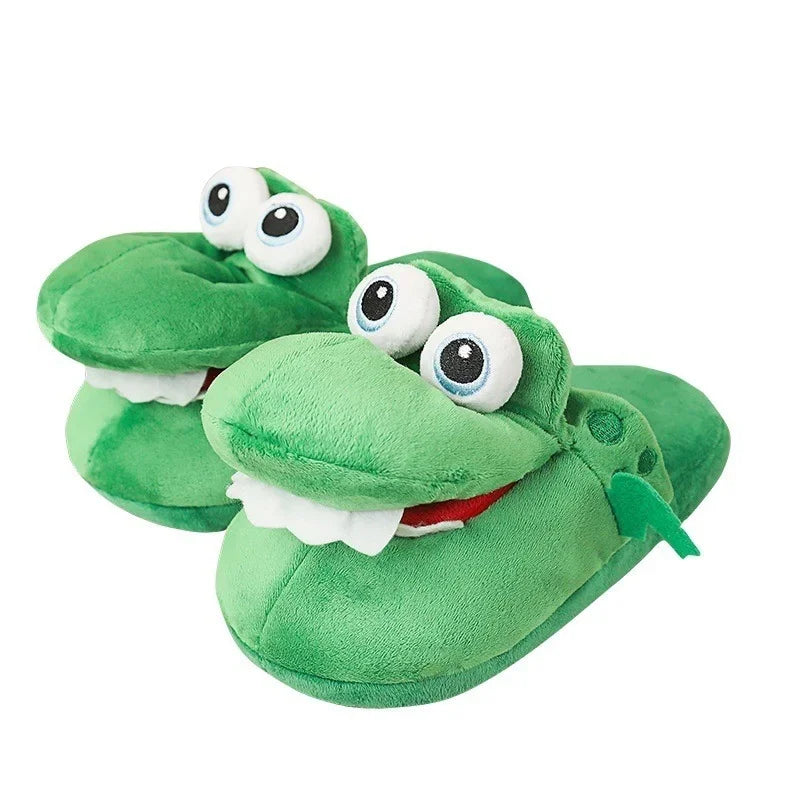 Adorable Cartoon Crocodile Slippers β Cozy & Fun