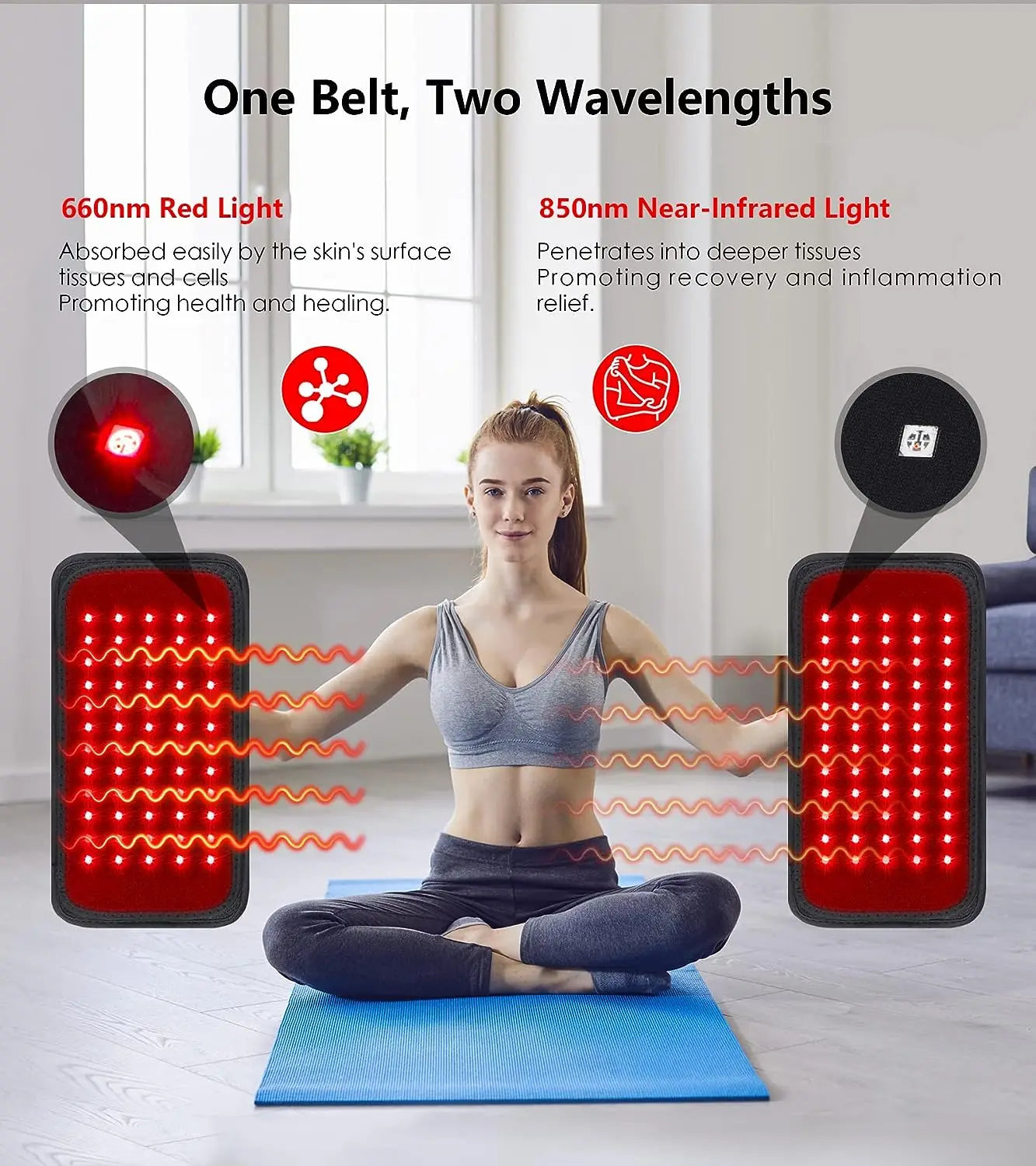 Advanced Infrared & Red Light Therapy Belt β Pain Relief