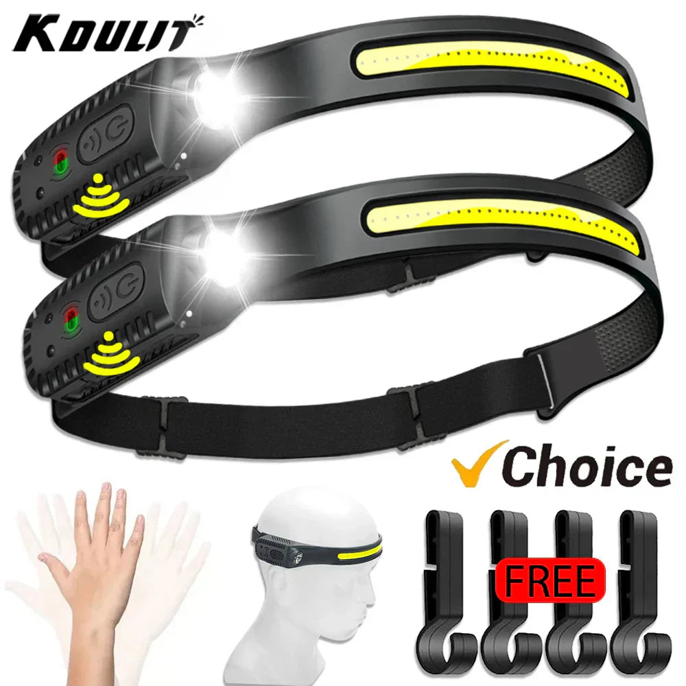 Ultra-Bright USB Rechargeable LED Headlamp β Motion Sensor