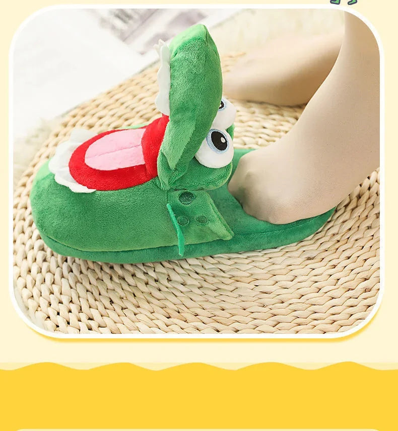 Adorable Cartoon Crocodile Slippers β Cozy & Fun