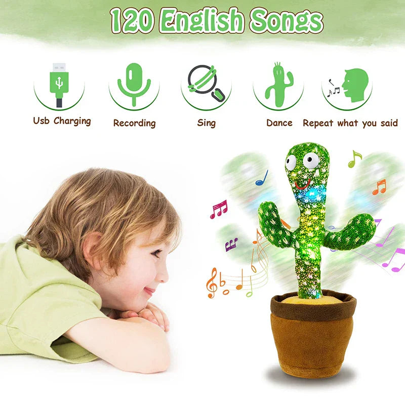 Animated Dancing & Talking Cactus β Fun Interactive Plush