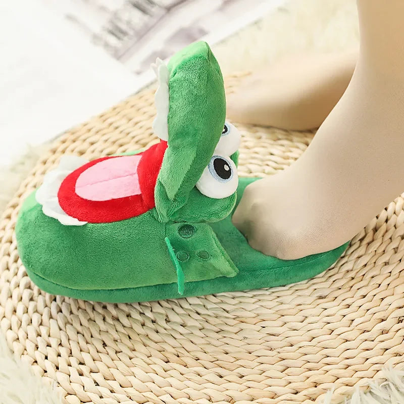 Adorable Cartoon Crocodile Slippers β Cozy & Fun