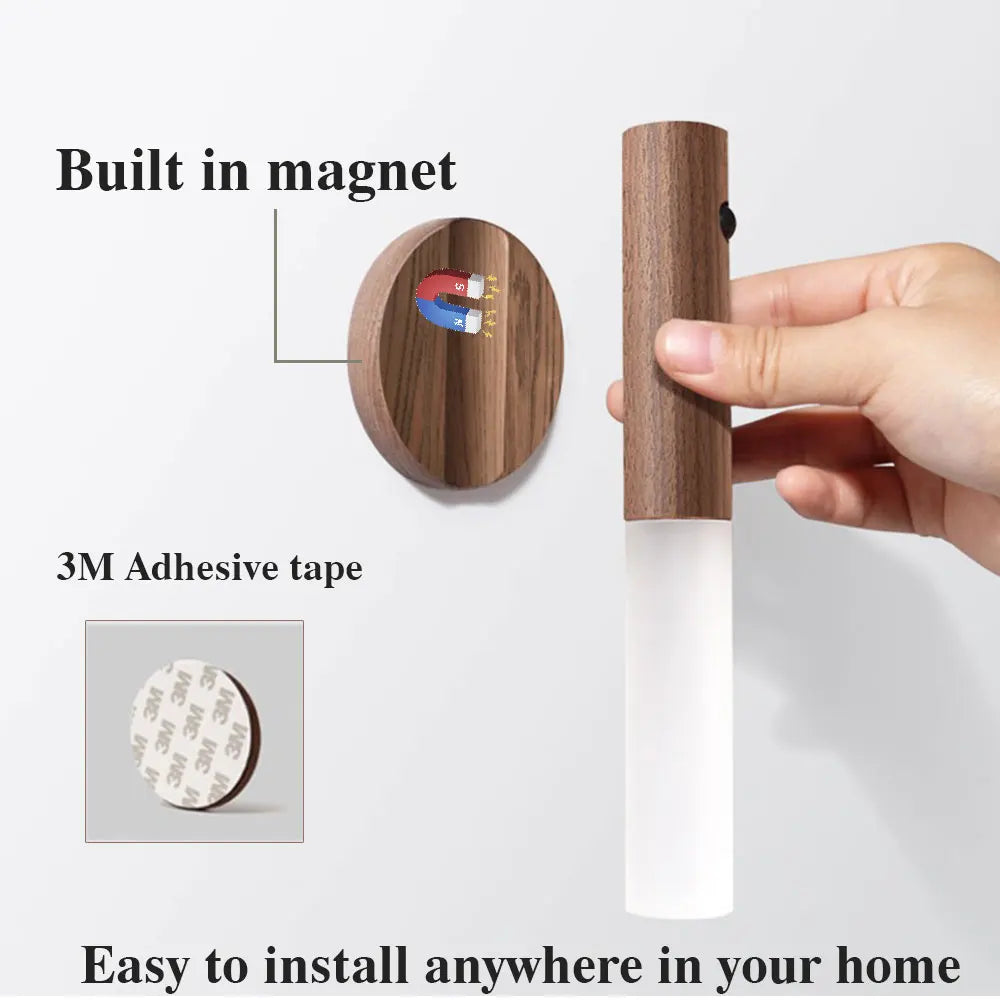 Minimalist LED Wooden Night Light β USB Powered