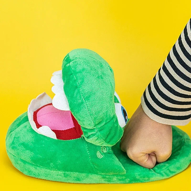 Adorable Cartoon Crocodile Slippers β Cozy & Fun