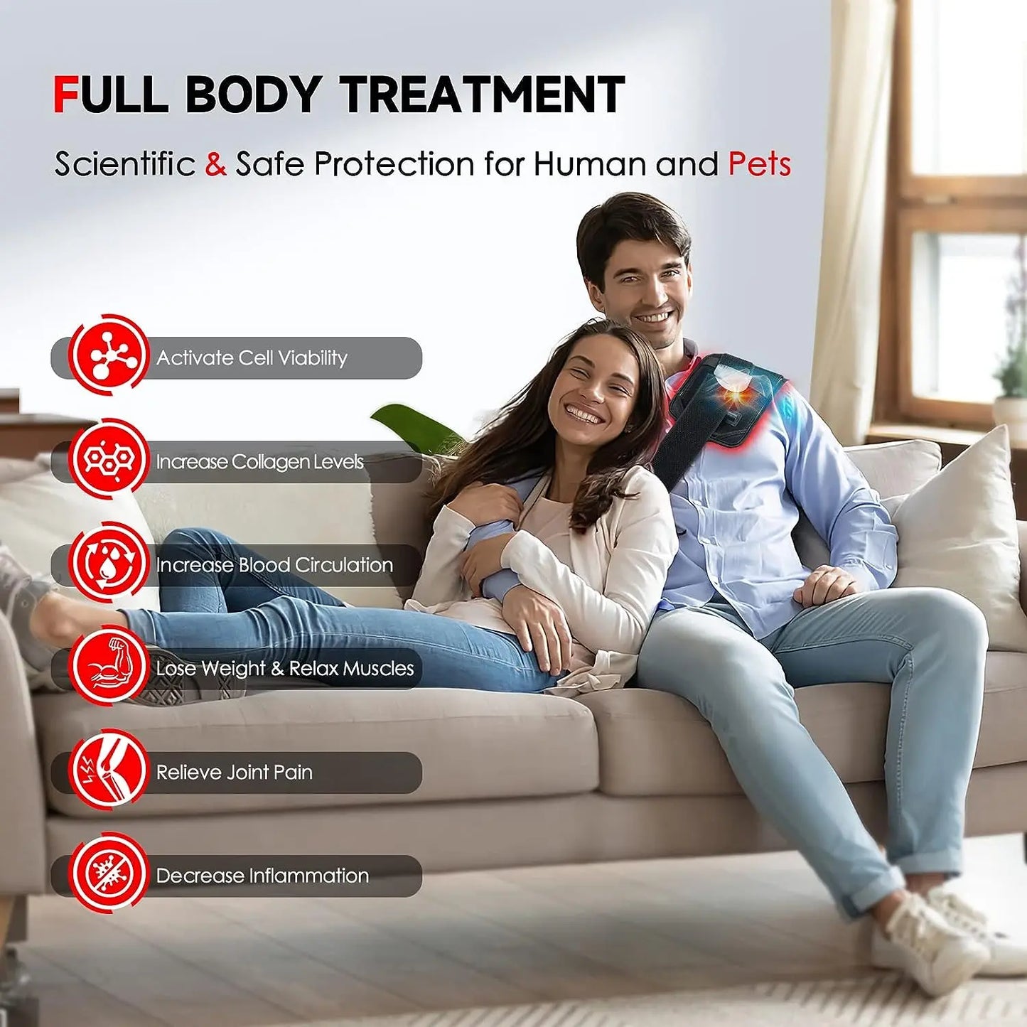 Advanced Infrared & Red Light Therapy Belt β Pain Relief