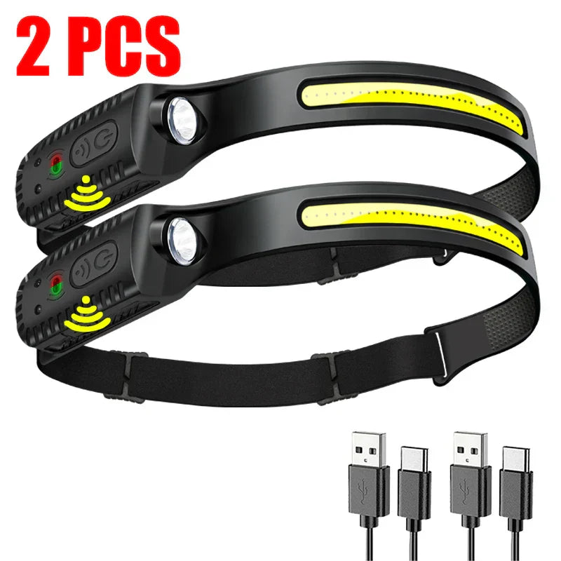 Ultra-Bright USB Rechargeable LED Headlamp β Motion Sensor