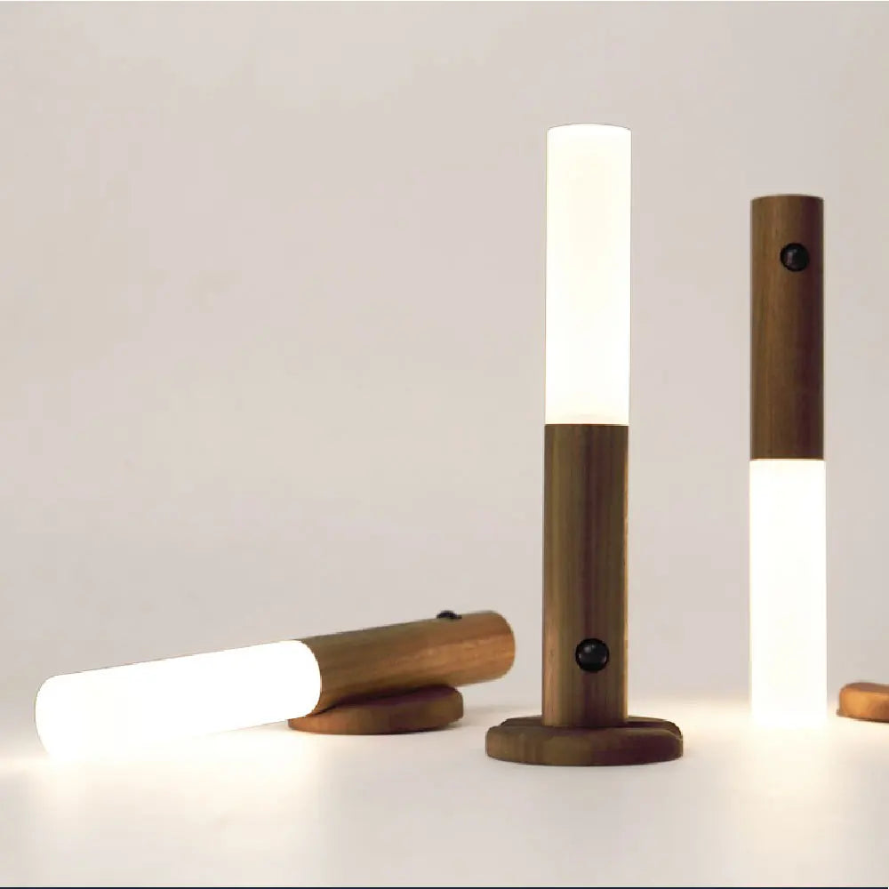 Minimalist LED Wooden Night Light β USB Powered