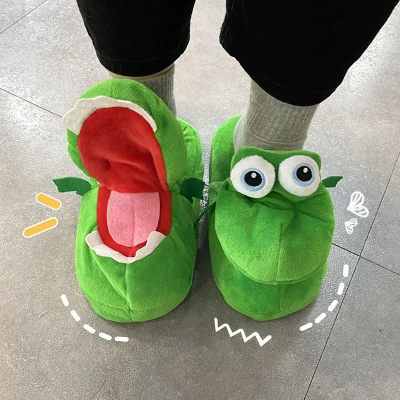 Adorable Cartoon Crocodile Slippers β Cozy & Fun
