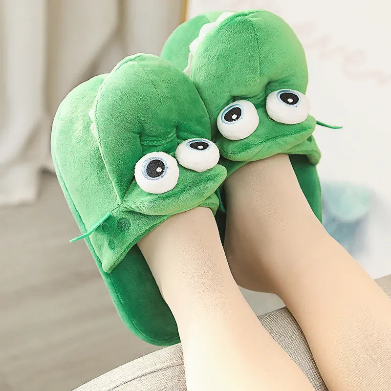 Adorable Cartoon Crocodile Slippers β Cozy & Fun