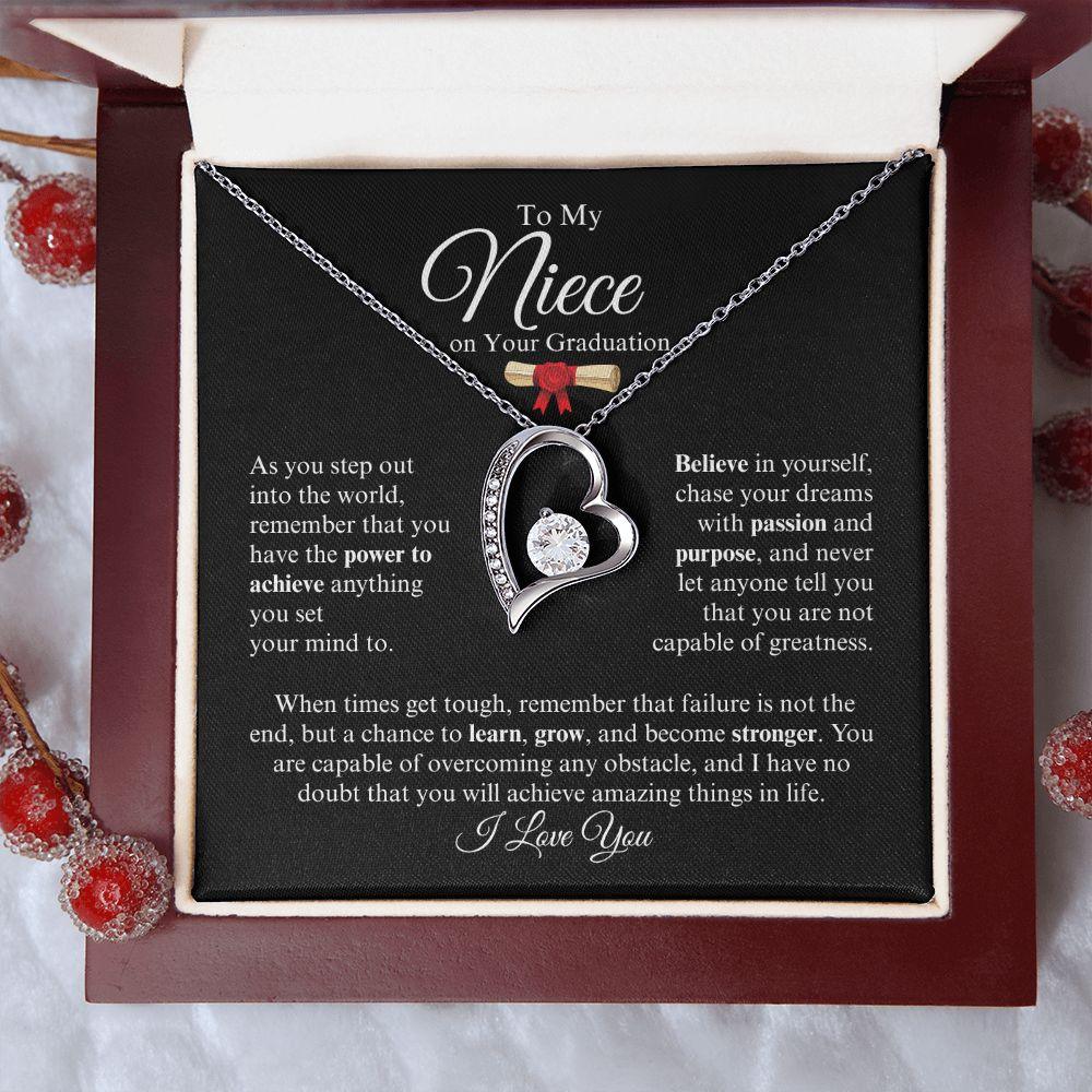 To My Niece on Your Graduation | Believe in Yourself | Forever Love Necklace - ALL4THEGIFTOFIT