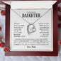 To My Beautiful Daughter | Forever in my Heart | Love Mom | Forever Love Necklace - ALL4THEGIFTOFIT