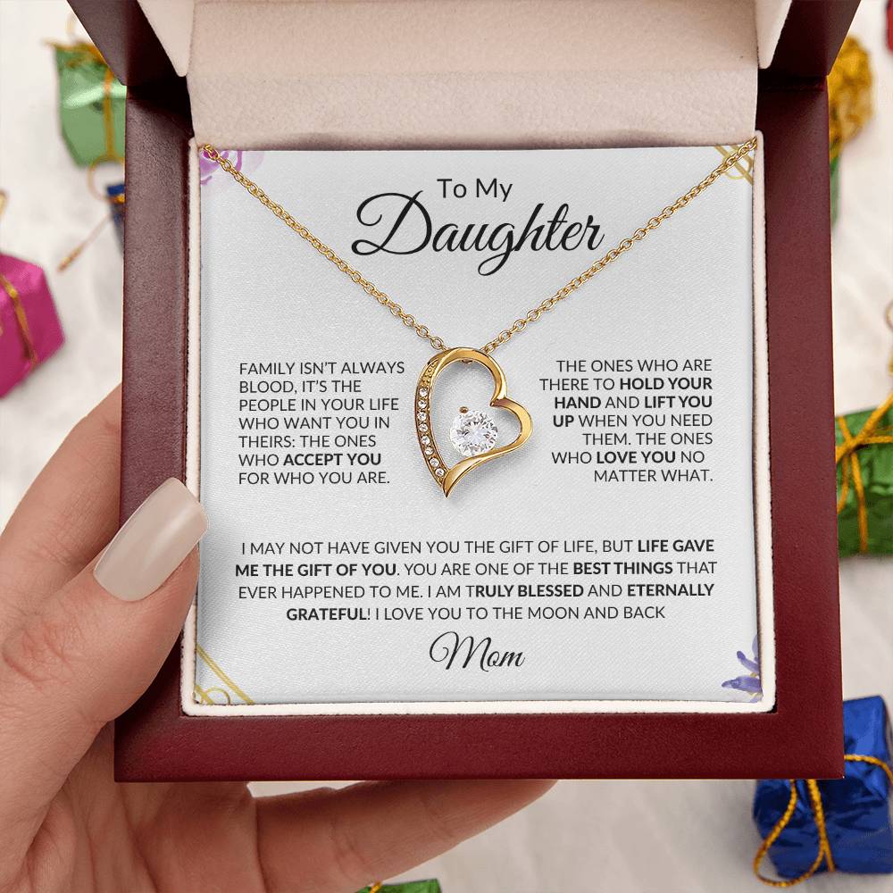 To My Daughter | You Have Blessed My Life | Forever Love Necklace