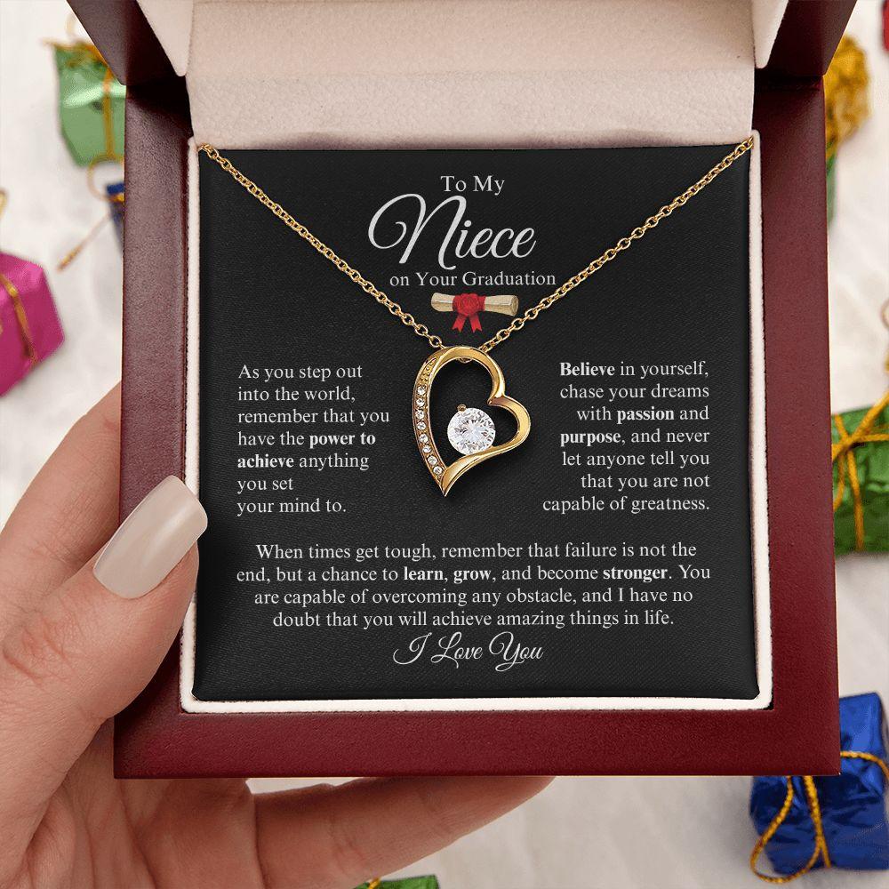 To My Niece on Your Graduation | Believe in Yourself | Forever Love Necklace - ALL4THEGIFTOFIT