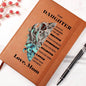To My Daughter | Braver, Stronger, Smarter and Loved | Graphic Leather Journal - ALL4THEGIFTOFIT