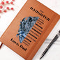 To My Daughter | Braver, Stronger, Smarter and Loved | Graphic Leather Journal - ALL4THEGIFTOFIT