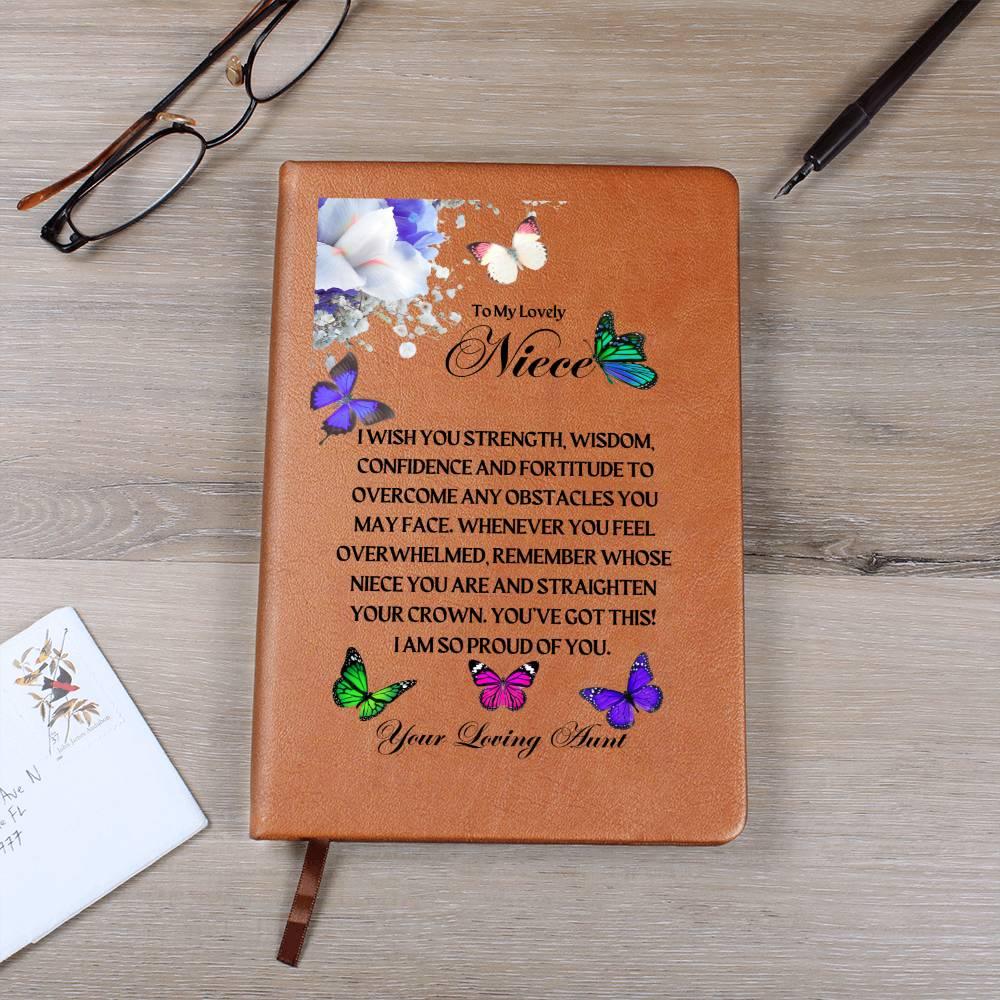 To My Lovely Niece | So Proud of You | Graphic Leather Journal - ALL4THEGIFTOFIT