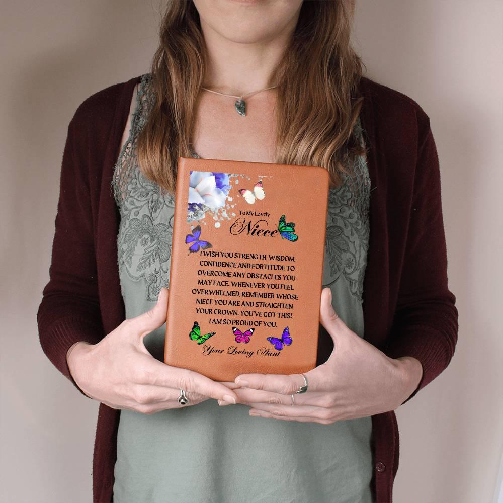 To My Lovely Niece | So Proud of You | Graphic Leather Journal - ALL4THEGIFTOFIT