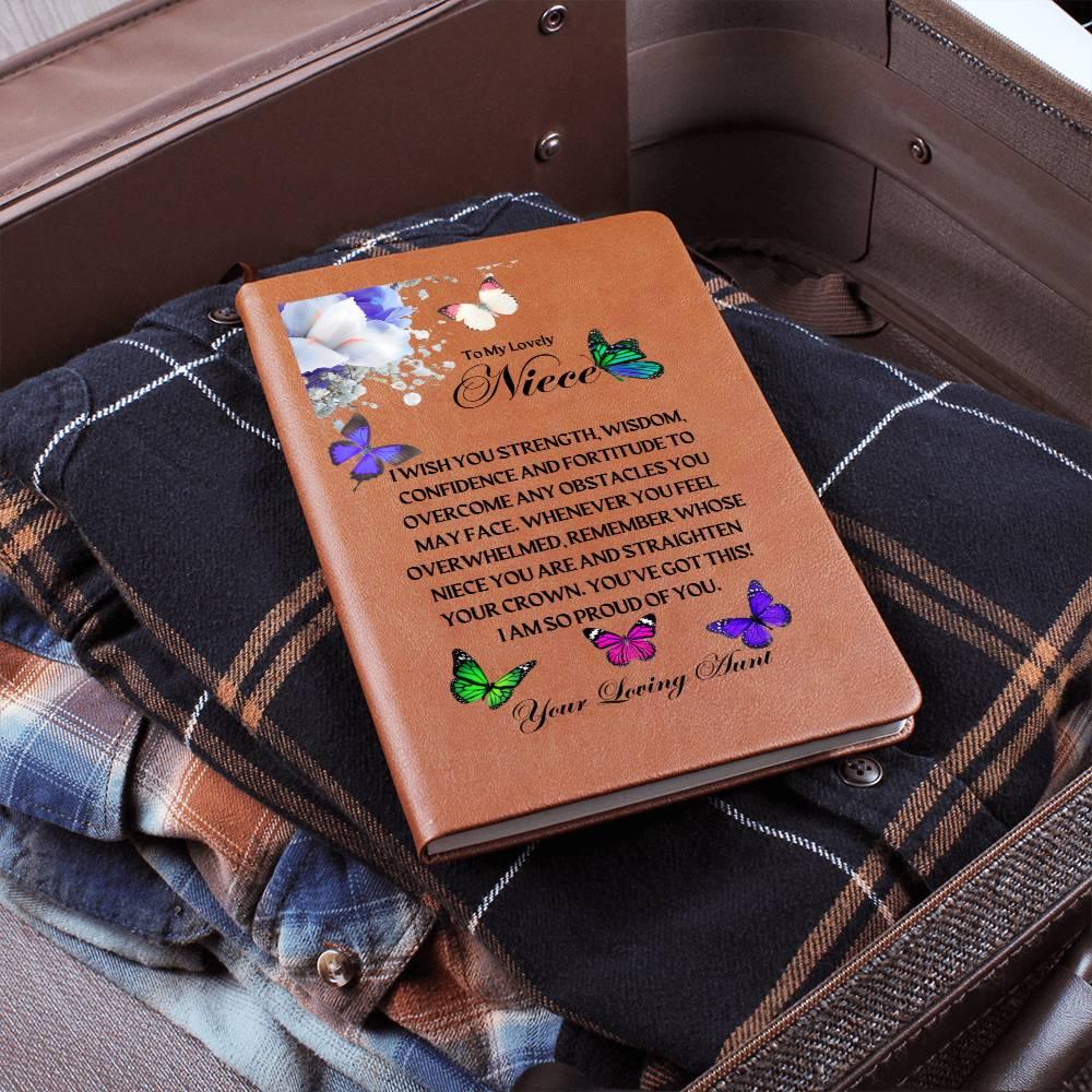 To My Lovely Niece | So Proud of You | Graphic Leather Journal - ALL4THEGIFTOFIT