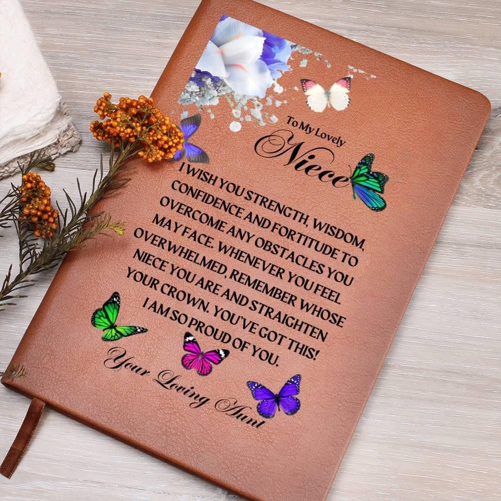 To My Lovely Niece | So Proud of You | Graphic Leather Journal - ALL4THEGIFTOFIT