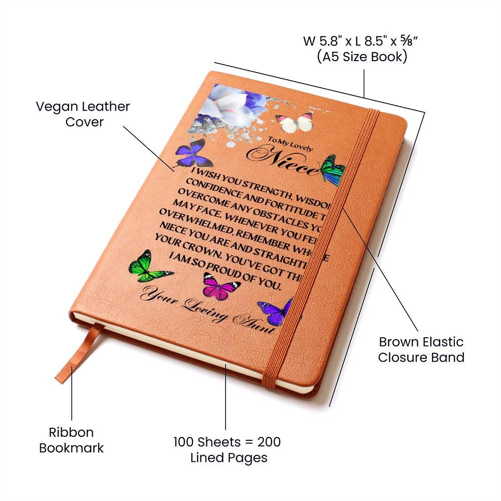 To My Lovely Niece | So Proud of You | Graphic Leather Journal - ALL4THEGIFTOFIT