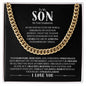 To My Son - On Your Graduation | A Beautiful Beginning To Your Next Chapter | Cuban Link Chain - ALL4THEGIFTOFIT