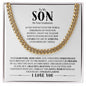 To My Son - On Your Graduation | A Beautiful Beginning To Your Next Chapter | Cuban Link Chain - ALL4THEGIFTOFIT