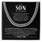 To My Son - On Your Graduation | A Beautiful Beginning To Your Next Chapter | Cuban Link Chain - ALL4THEGIFTOFIT