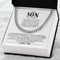 To My Son - On Your Graduation | A Beautiful Beginning To Your Next Chapter | Cuban Link Chain - ALL4THEGIFTOFIT