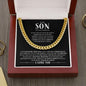 To My Son - On Your Graduation | A Beautiful Beginning To Your Next Chapter | Cuban Link Chain - ALL4THEGIFTOFIT