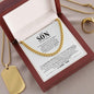 To My Son - On Your Graduation | A Beautiful Beginning To Your Next Chapter | Cuban Link Chain - ALL4THEGIFTOFIT