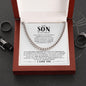 To My Son - On Your Graduation | A Beautiful Beginning To Your Next Chapter | Cuban Link Chain - ALL4THEGIFTOFIT