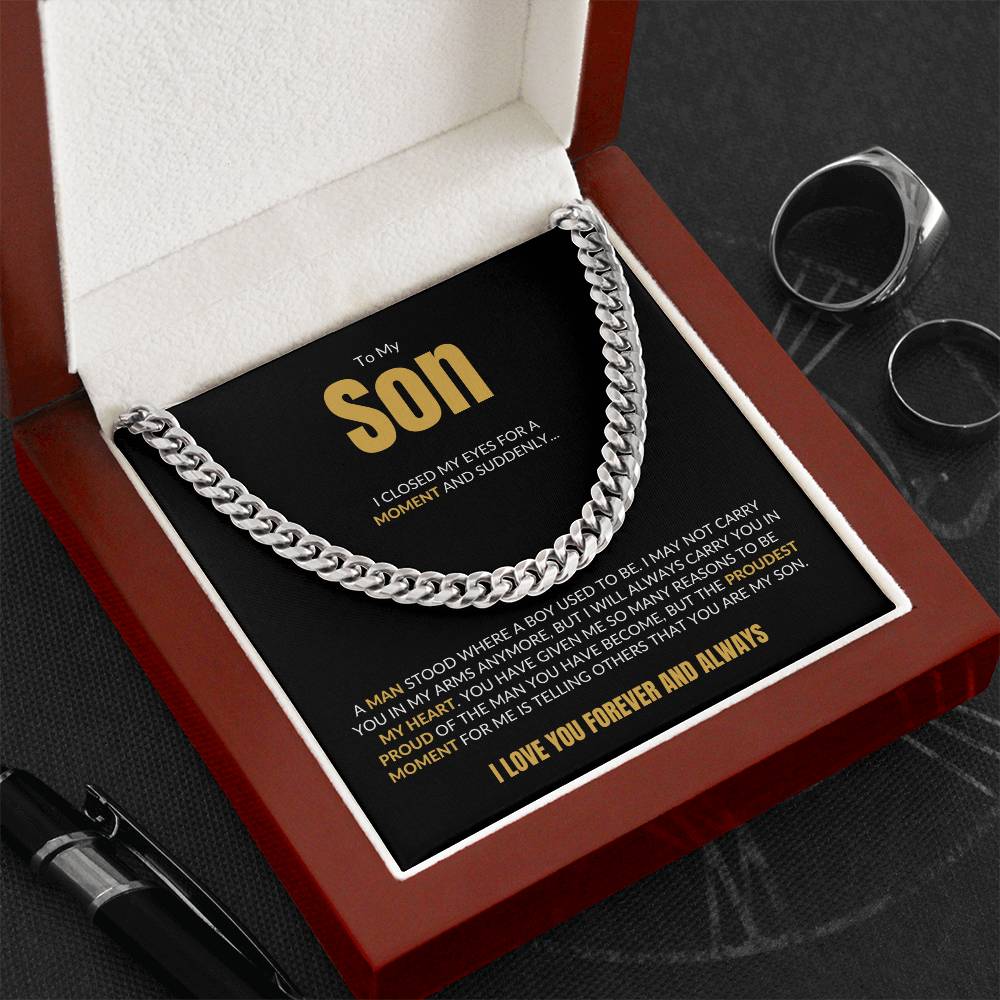 To My Son | I Closed My Eyes | Black Card | Cuban Link Chain