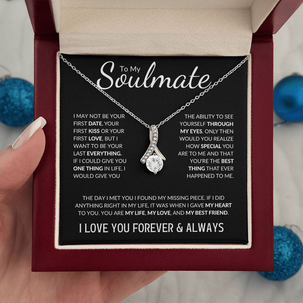 To My Soulmate | My Love, My Best Friend | Alluring Beauty Necklace - Gift for Wife, Fiancée, Girlfriend