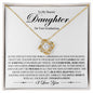 To My Dearest Daughter On Your Graduation | A Beautiful Beginning | Love Knot Necklace - ALL4THEGIFTOFIT